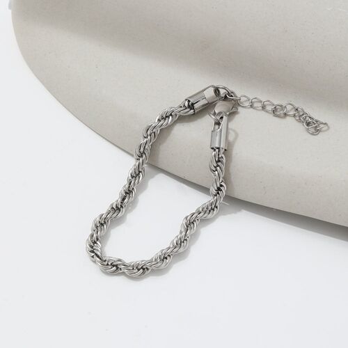 Herschell - 5mm Rope Chain Bracelet Silver & Gold