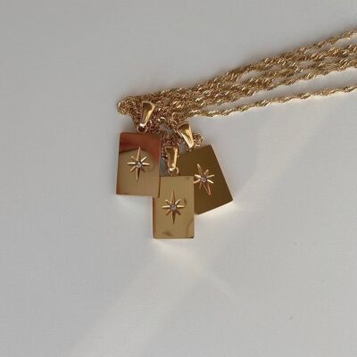 Horace - Make A Wish Square Star Pendant Necklace