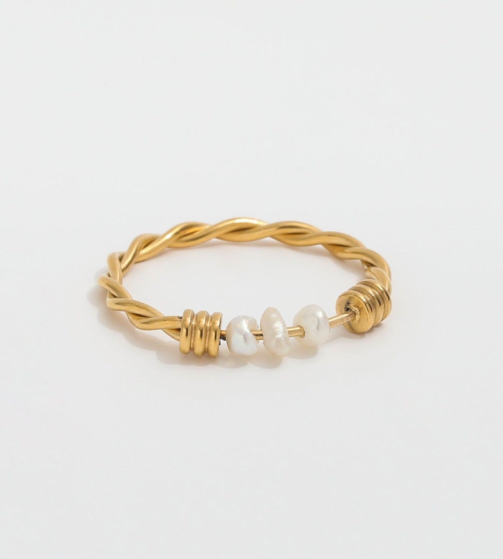 Iaap-Pearl Fidget Twist Ring