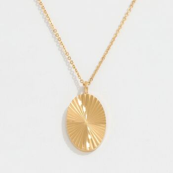 Jerod - Collier Oval Sunburst Charm 5