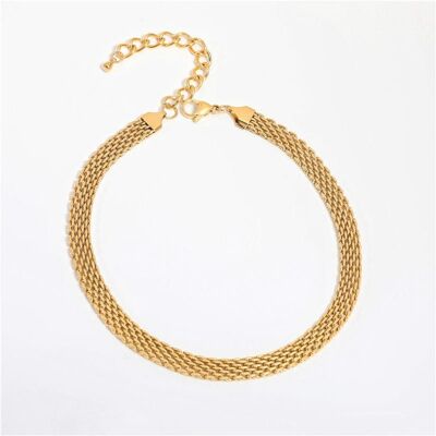 Andreas - Woven Mesh Chain Necklace Choker