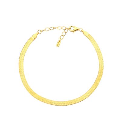 Laurente - Herringbone Snake Chain Bracelet & Necklace