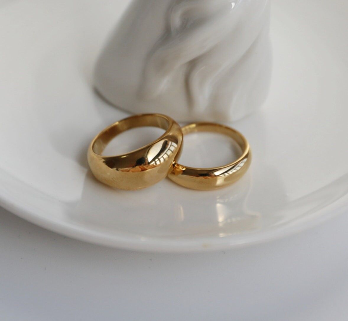 Cindy - Bandas de anillo de oro burbuja