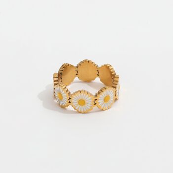 Clara - Bague en émail Blossom Daisy 1