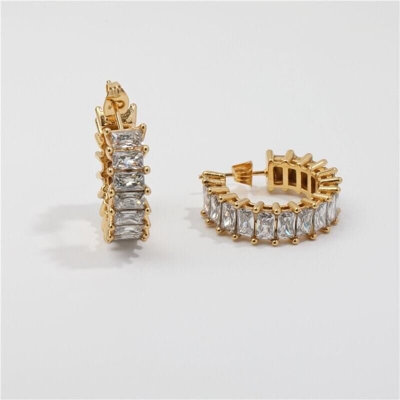 Madison-Crystal Hoops