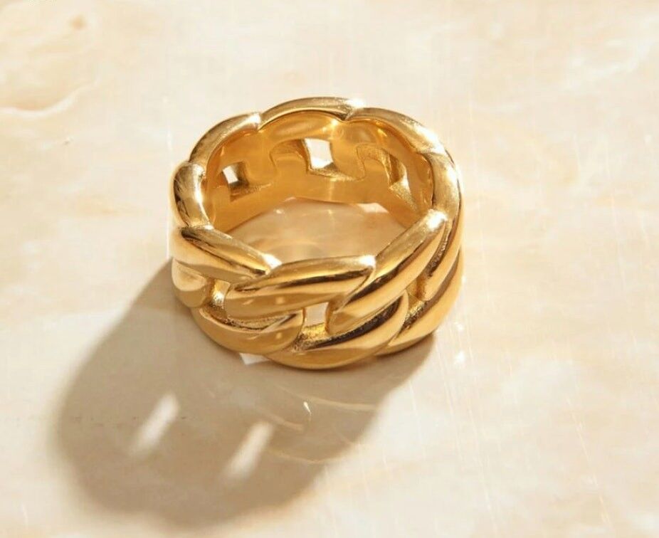 Maëlys - Anello in oro con corda intrecciata larga