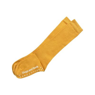 Chaussettes Genou Bloc Couleur - Tons Terre - Moutarde