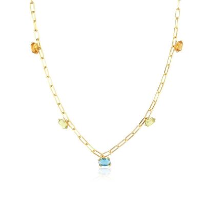 Maui - Ocean Blue Shimmering Pendant Necklace