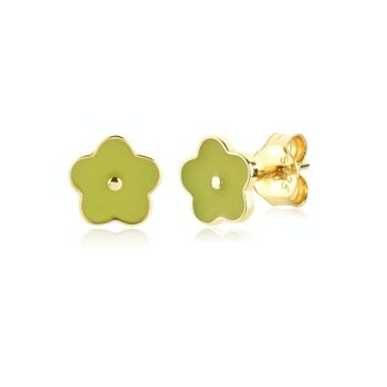 Mischa - Boucles d'oreilles tige fleur en émail 4