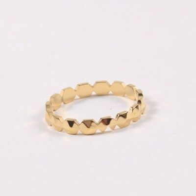 Gook - Hammered Cut Our Gold Band Ring