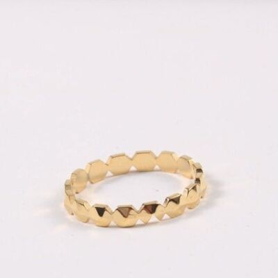 Gook - Hammered Cut Our Gold Band Ring