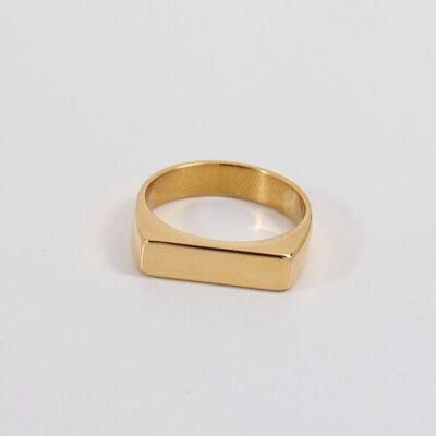 Alondra - Square Gold Signet Ring