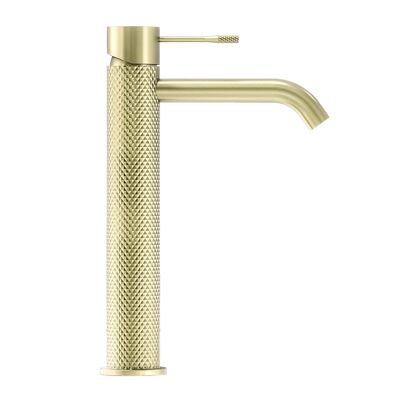 Stilform basin mixer from the Iconic series High version in brushed brass