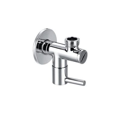 Robinet d'angle design 1/2" avec raccord 3/8" en chrome avec filtre