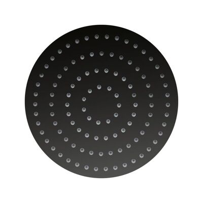 Stilform luxury stainless steel rain shower round in 30 cm ULTRA FLAT in black matt
