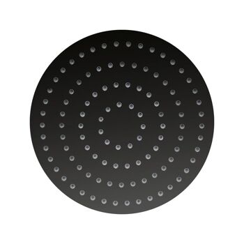 Douche de pluie de luxe en acier inoxydable Stilform ronde en 30 cm ULTRA FLAT en noir mat