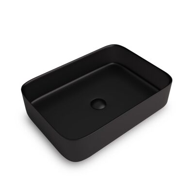 Countertop ceramic washbasin Soho 2.0 Matt Black 55 cm