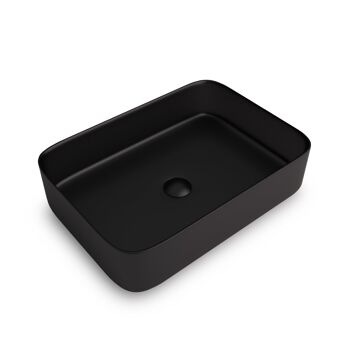 Lavabo à poser en céramique Soho 2.0 Noir Mat 55 cm