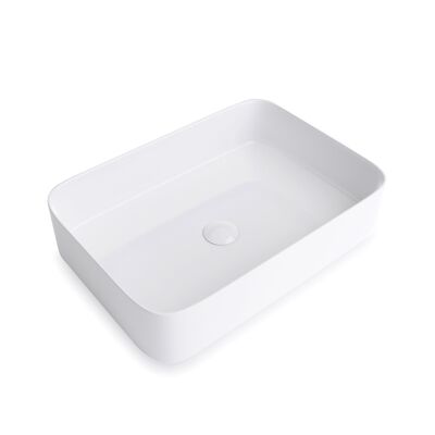 Lavabo sobre encimera de cerámica Soho 2.0 Blanco Brillante 55 cm