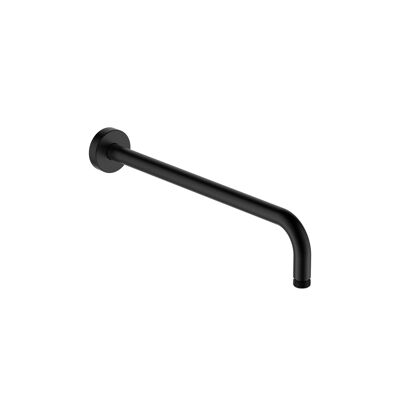 Stilform design wall bracket for rain shower made of solid brass in black matt in 400 mm