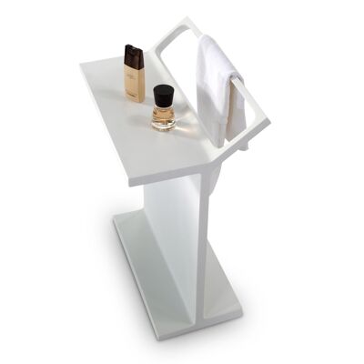 Towel holder MANHATTAN made of high-quality mineral cast in matt white