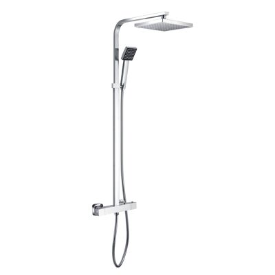 Designer shower column series "Park" adjustable in height with rain shower, thermostat and hand shower