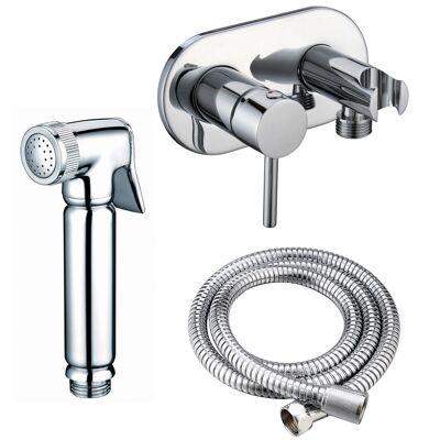 WC/bidet design douchette à encastrer set complet avec mitigeur