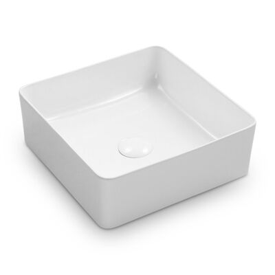 Countertop ceramic washbasin Soho Brilliant White 36 x 36 cm