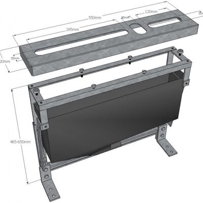 Mounting block for bath rim fittings