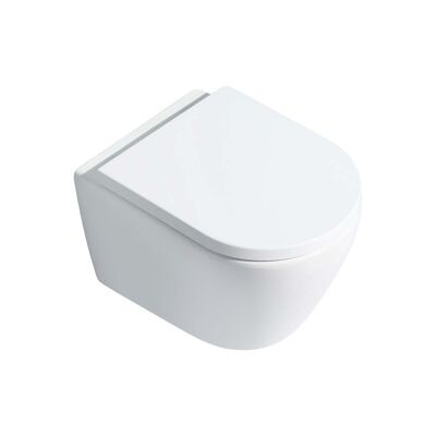 Whirlflush WC suspendu Soho 3.0 sans rebord Tornado flush blanc brillant avec abattant WC