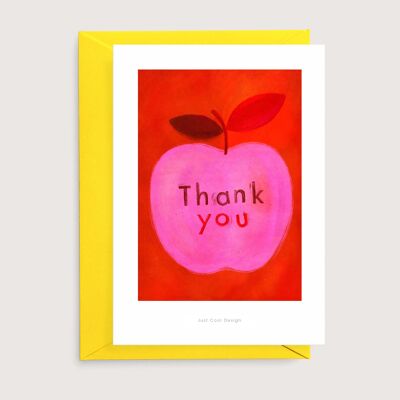 Grazie mini stampa d'arte | Grazie carta mela