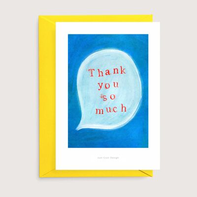 Thank you so much mini art print | Thank you card