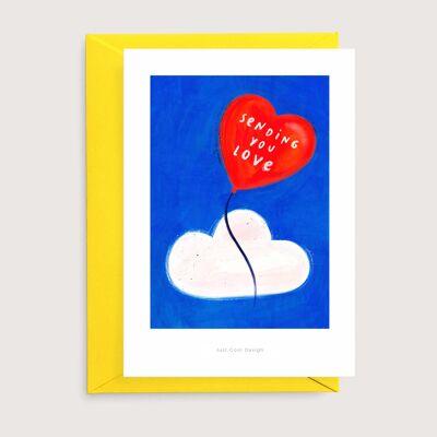 Sending you love mini art print | Thinking of you card