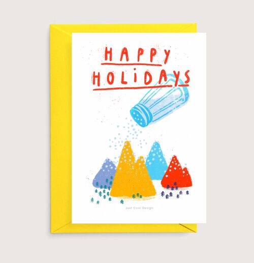 Happy holidays mini art print | funny christmas card