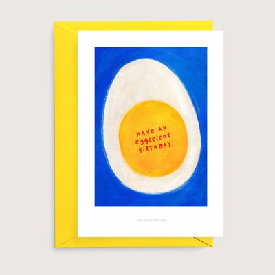 Mini stampa d'arte di compleanno Eggcelent | Carta di buon compleanno