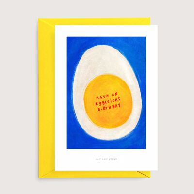 Mini-impression d'art d'anniversaire Eggcelent | Joyeux anniversaire carte