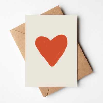 Tarjeta de felicitación - gran corazón