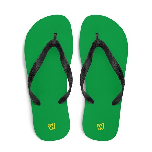 Wapiness Green Flip Flops