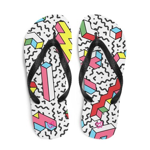 80s Madness Flip Flops