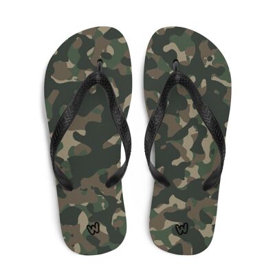 Tongs camouflage vertes