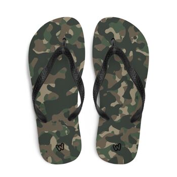 Tongs camouflage vertes 1