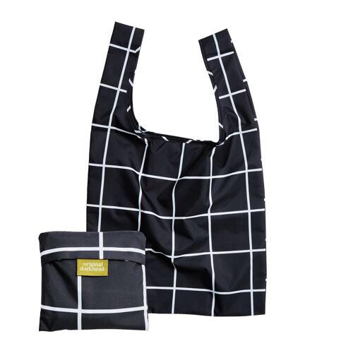 Black Grid Reusable Bag
