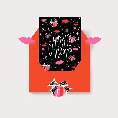 Merry Christmas - Pretty & Modern illustrated Christmas Card. A6