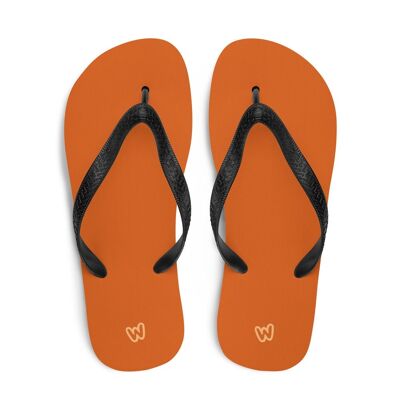 Wapiness Orange Flip Flops