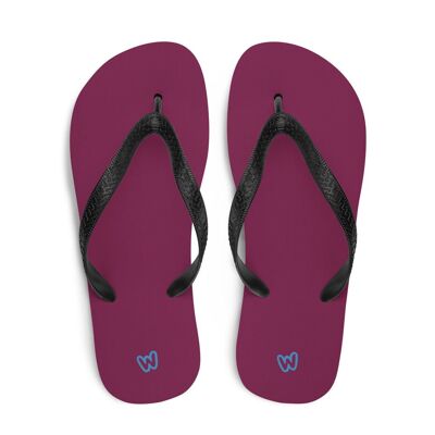 Wapiness Purple Flip Flops