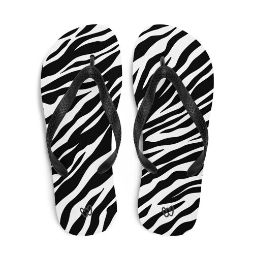 Zebra Flip Flops