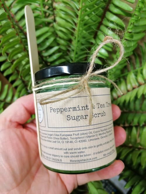 Peppermint and Tea Tree Oil Sugar Scrub