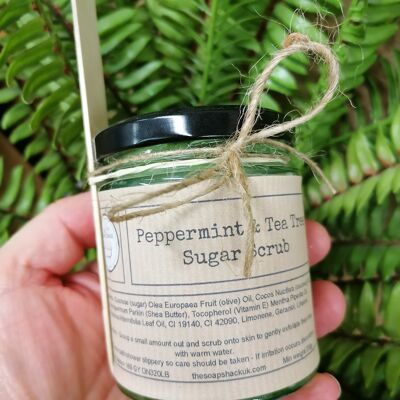 Peppermint and Tea Tree Oil Sugar Scrub