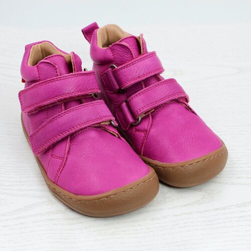 POLOLO Kinderschuhe | Barfuß Halbschuh aus pflanzlich gegerbtem Leder | ECO in Pink