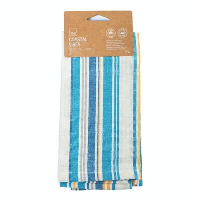 Lot de 2 serviettes Coastal Vibes 24x24 cm